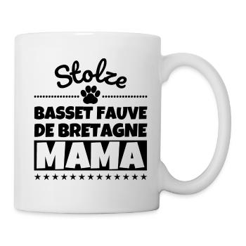 Stolze Basset Fauve de Bretagne Mama - Tasse - Weiß - Rechts