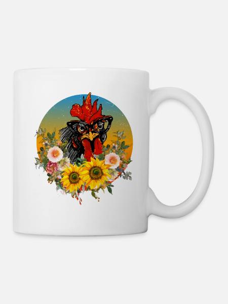Poule mignonne - Mug blanc - blanc