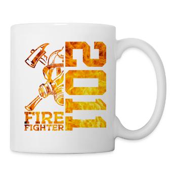 15E ANNIVERSAIRE DE LA BRIGADE DES POMPIERS 2011 - Mug blanc - blanc - Droite