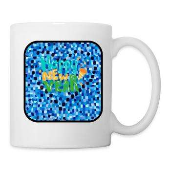 Bonne année, thème coloré. - Mug blanc - blanc - Droite