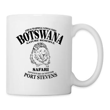 Botswana - Löwe - Tasse - Weiß - Rechts