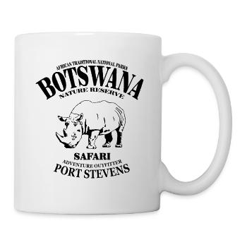 Botswana - Nashorn - Tasse - Weiß - Rechts