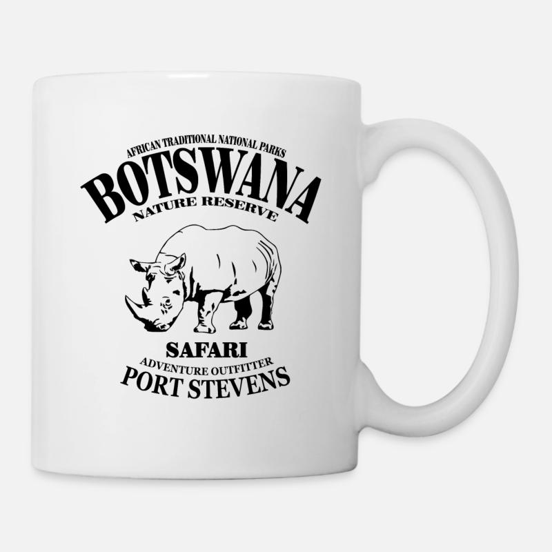 Botswana - Nashorn - Tasse - Weiß