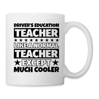 Cadeau de l’enseignant de l’enseignement de la conduite automobile - Mug blanc - blanc - Droite