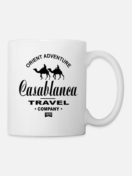 Casablanka - Marokko - Kamel - Karavane - Tasse - Weiß
