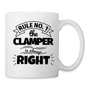 CLAMPER funny gift - Mug - white - Right