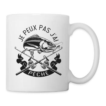 pêcheur Je peux pas j ai peche humour pêcher - Mug blanc - blanc - Droite