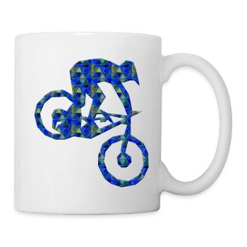Stoppie Mountain Bike Abstract - Mug - white - Right