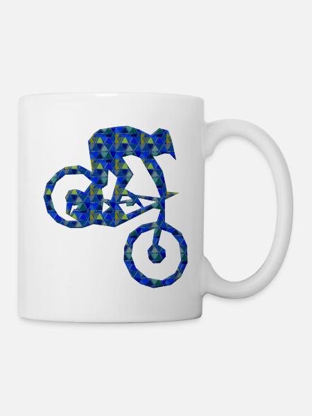 Stoppie Mountain Bike Abstract - Mug - white