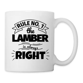 LAMBER cadeau amusant - Mug blanc - blanc - Droite