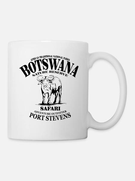 Botswana - Kaffern Büffel - Tasse - Weiß