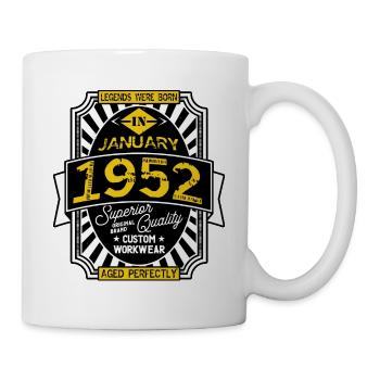 1952 JANUARY - Mug blanc - blanc - Droite