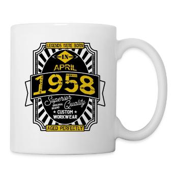 APRIL 1958 - Tasse - Weiß - Rechts