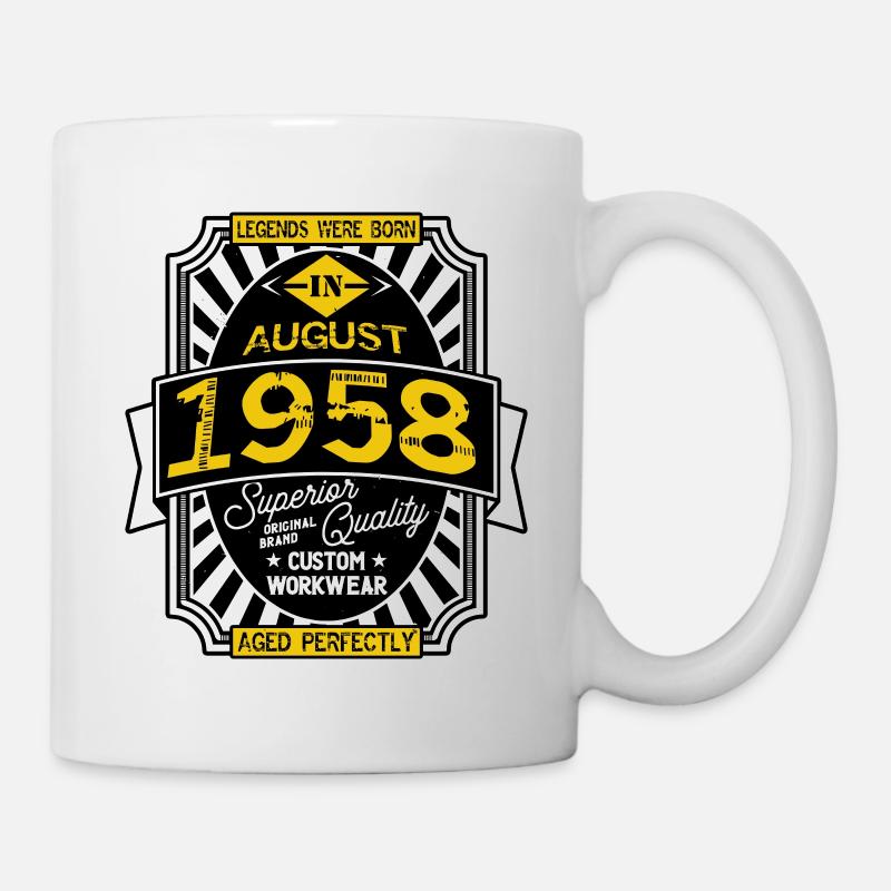 1958 AUGUST - Mug blanc - blanc