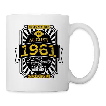 1961 AUGUST - Mug blanc - blanc - Droite