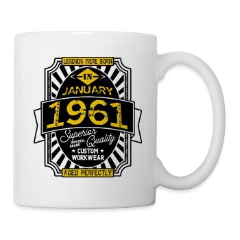 1961 JANUARY - Mug blanc - blanc - Droite