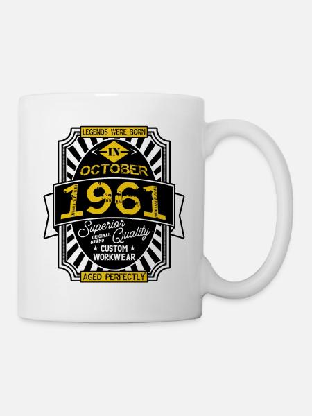 1961 OCTOBER - Mug blanc - blanc