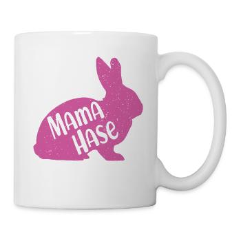 Mama Hase Frohe Ostern Hasenmama Osterhase Mutter - Tasse - Weiß - Rechts