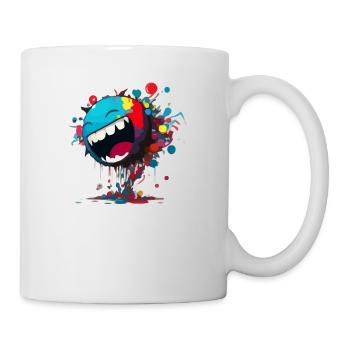 Schwärmen Sie von be happy - Tasse - Weiß - Rechts