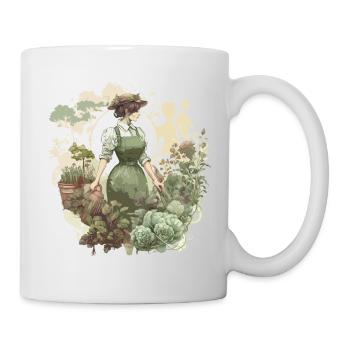 Dans le potager - Mug blanc - blanc - Droite
