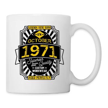1971 OCTOBER - Mug blanc - blanc - Droite