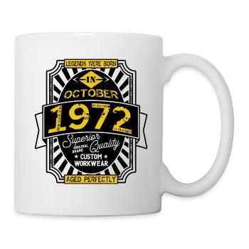 1972 OCTOBER - Mug blanc - blanc - Droite