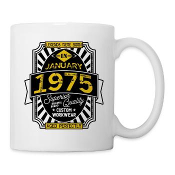 1975 JANUARY - Mug blanc - blanc - Droite