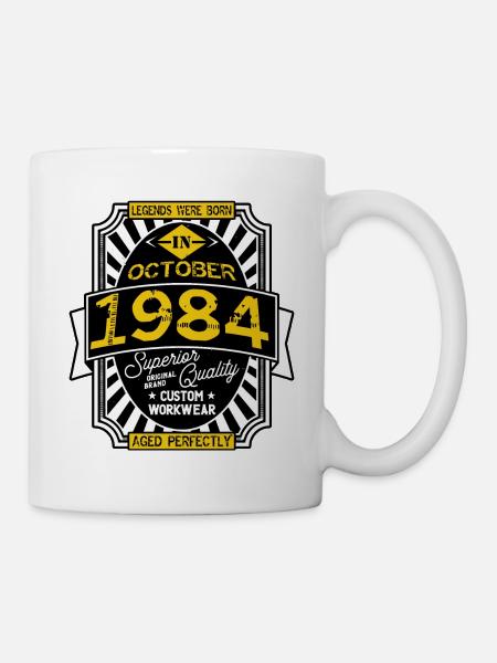 1984 OKTOBER - Tasse - Weiß
