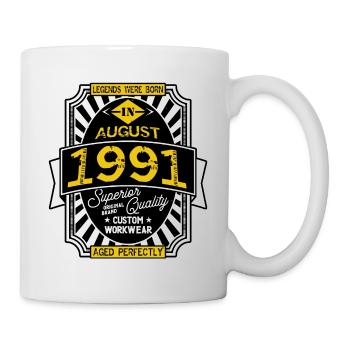 1991 AUGUST - Mug blanc - blanc - Droite