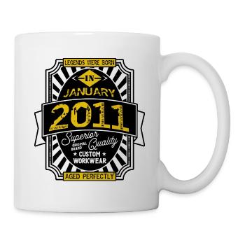 2011 JANUARY - Mug blanc - blanc - Droite