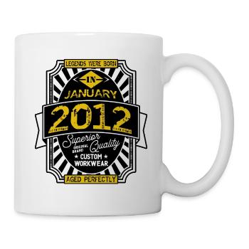 2012 JANUARY - Mug blanc - blanc - Droite