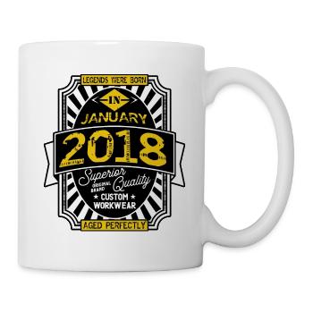 2018 JANUARY - Mug blanc - blanc - Droite