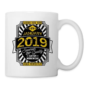 2019 JANUARY - Mug blanc - blanc - Droite