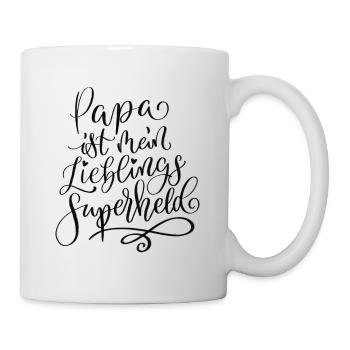 Papa ist mein Lieblings-Superheld - Tasse - Weiß - Rechts