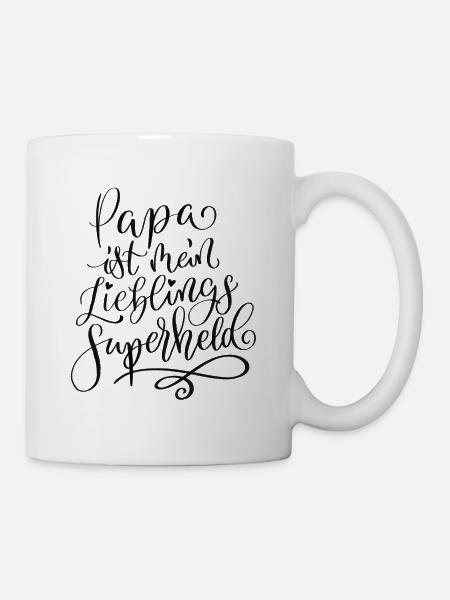 Papa ist mein Lieblings-Superheld - Tasse - Weiß