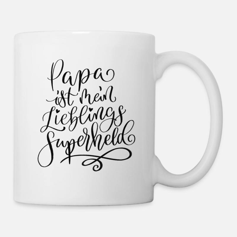 Papa ist mein Lieblings-Superheld - Tasse - Weiß