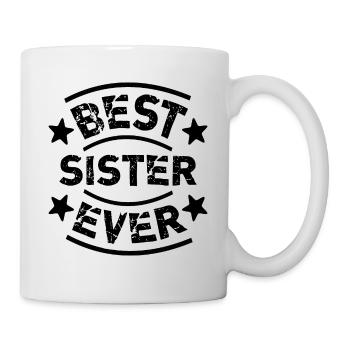 Best Sister Ever Gift Cool Vintage Stars - Mug - white - Right