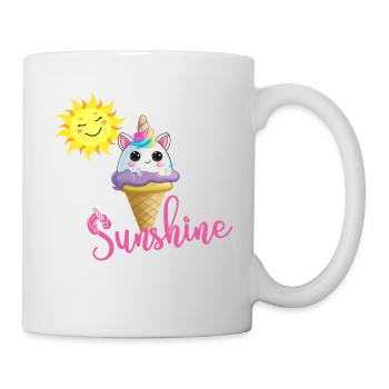 Crème glacée Licorne - Mug blanc - blanc - Droite