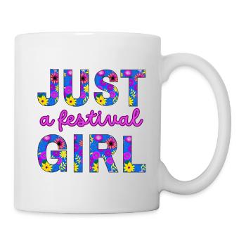 JUST A FESTIVAL GIRL - pour les filles qui aiment la musique - Mug blanc - blanc - Droite