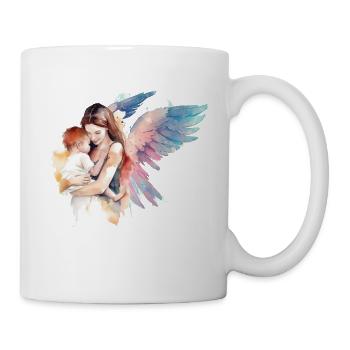 Engel Mutter Aquarell - Tasse - Weiß - Rechts