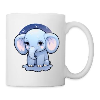 Baby Elefant Kawaii - Tasse - Weiß - Rechts