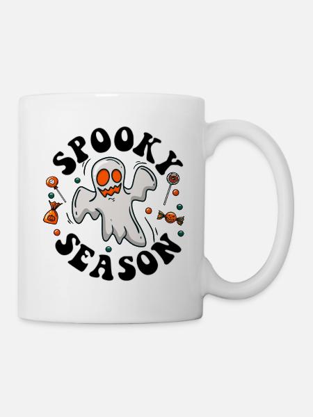 Ghost Spooky Season Retro Halloween - Tasse - Weiß