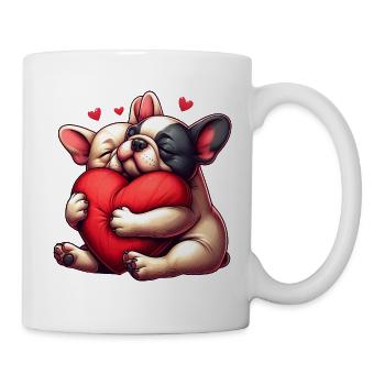 Frenchie Valentinstagsgeschenke - Tasse - Weiß - Rechts