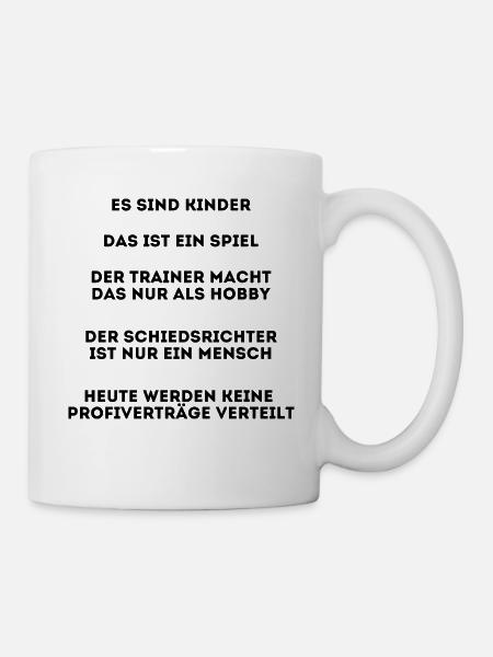 Fußball Regeln auf Fußballplatz für Eltern - Tasse - Weiß