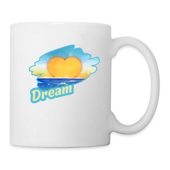 Sunset by the sea in heart shape - Mug - white - Right