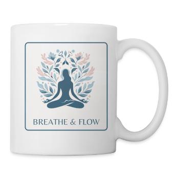Atmen & Fließen | Breathing & Flow - Tasse - Weiß - Rechts