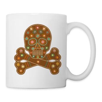 Crâne en sucre en pain d’épices Dia de los Muertos - Mug blanc - blanc - Droite