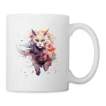 Furchtlose Katze - Tasse - Weiß - Rechts