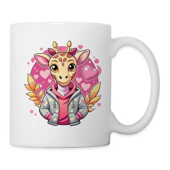 Parade de girafe : girafe cool - Mug blanc - blanc - Droite