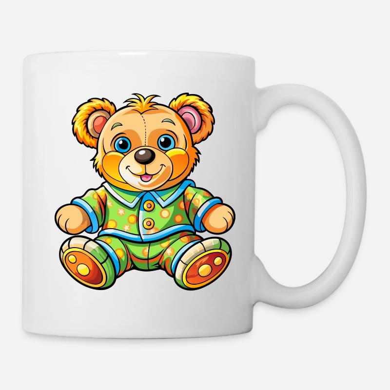 Teddy im Schlafanzug - Tasse - Weiß